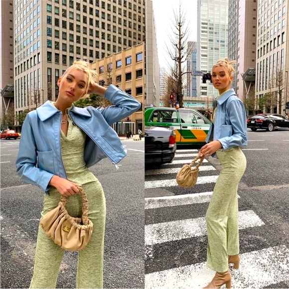 Song of Style | Nima Top & Emmett Pant Set Green Heather M Elsa Hosk VHTF - Picture 1 of 16